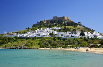 The Kastello, a medieval castle in the city of Rhodes. 